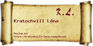 Kratochvill Léna névjegykártya